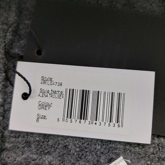 4TH Reckless Pants Womens 6 Gray Flared Ribbed Knitted Pull On Comfy Cozy Warm - Picture 8 of 12